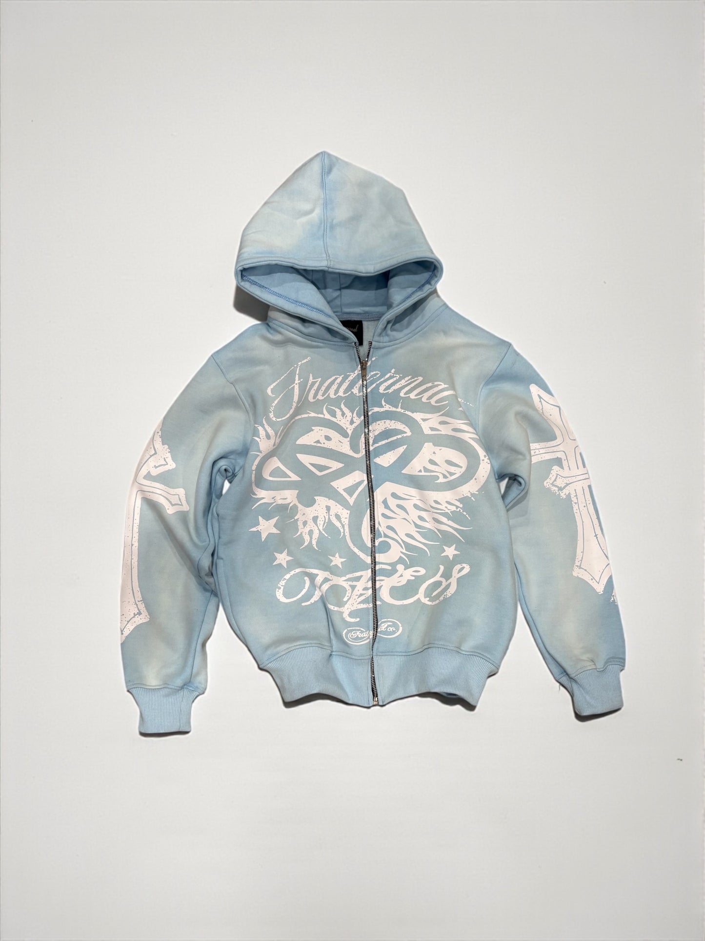 Baby Blue OG Zip Up Hoodie