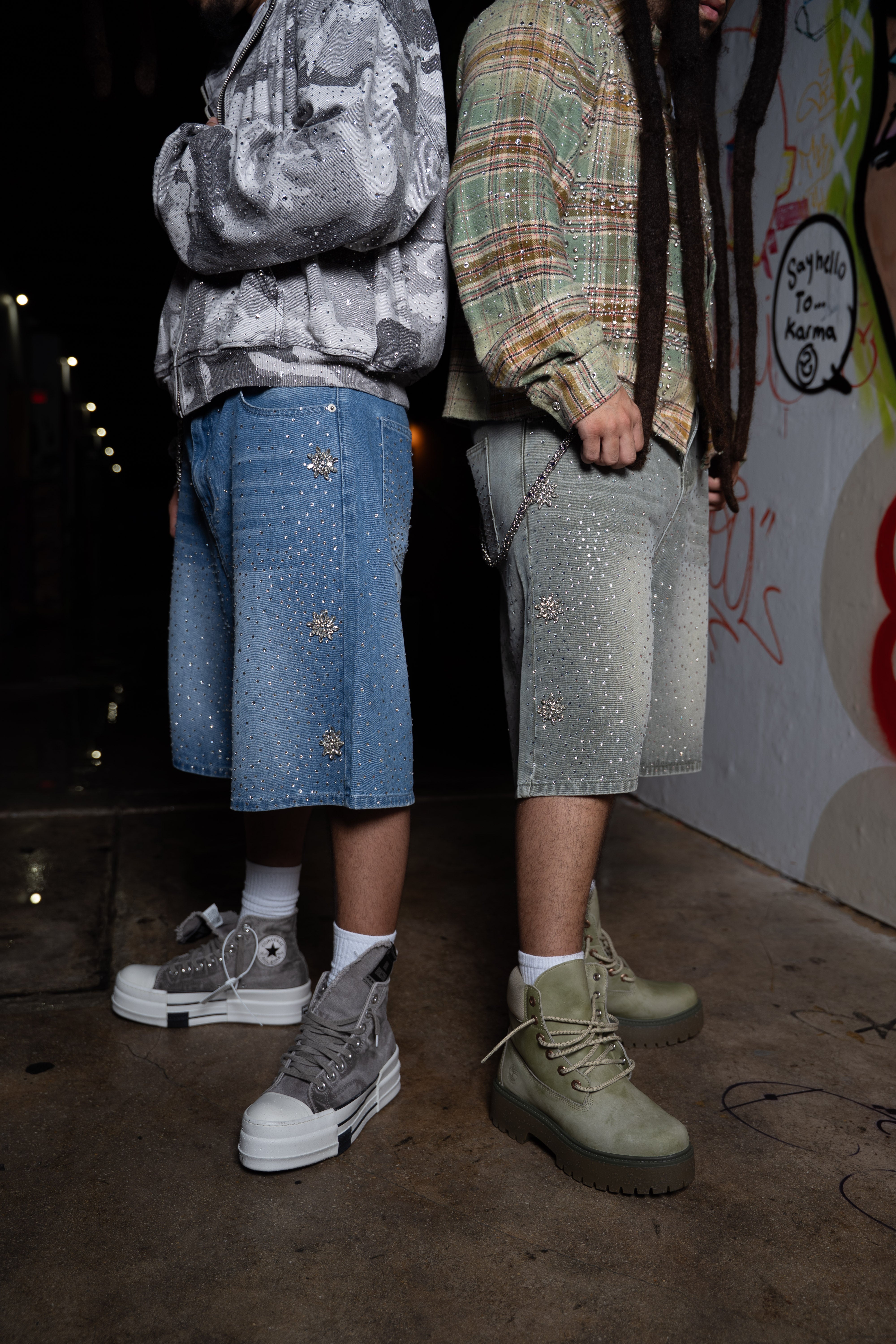 Washed Olive Astro Jorts