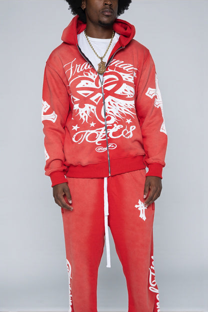 Red OG Zip-Up Hoodie