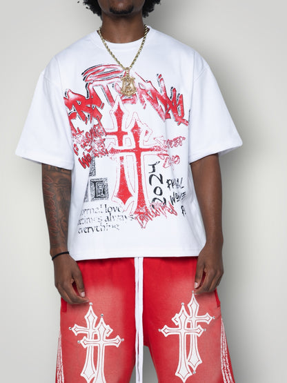 Red Double Cross Tshirt