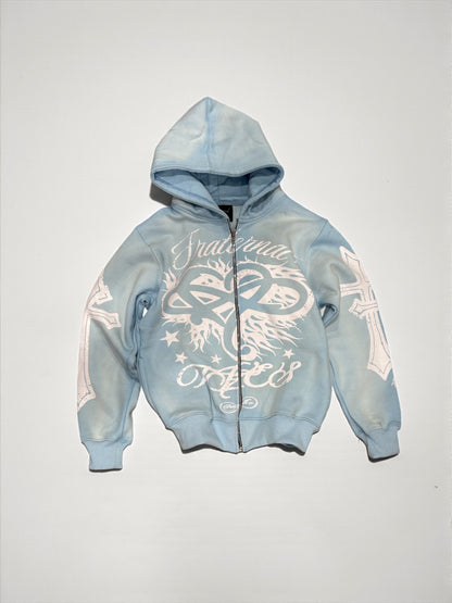 Baby Blue OG Zip Up Hoodie