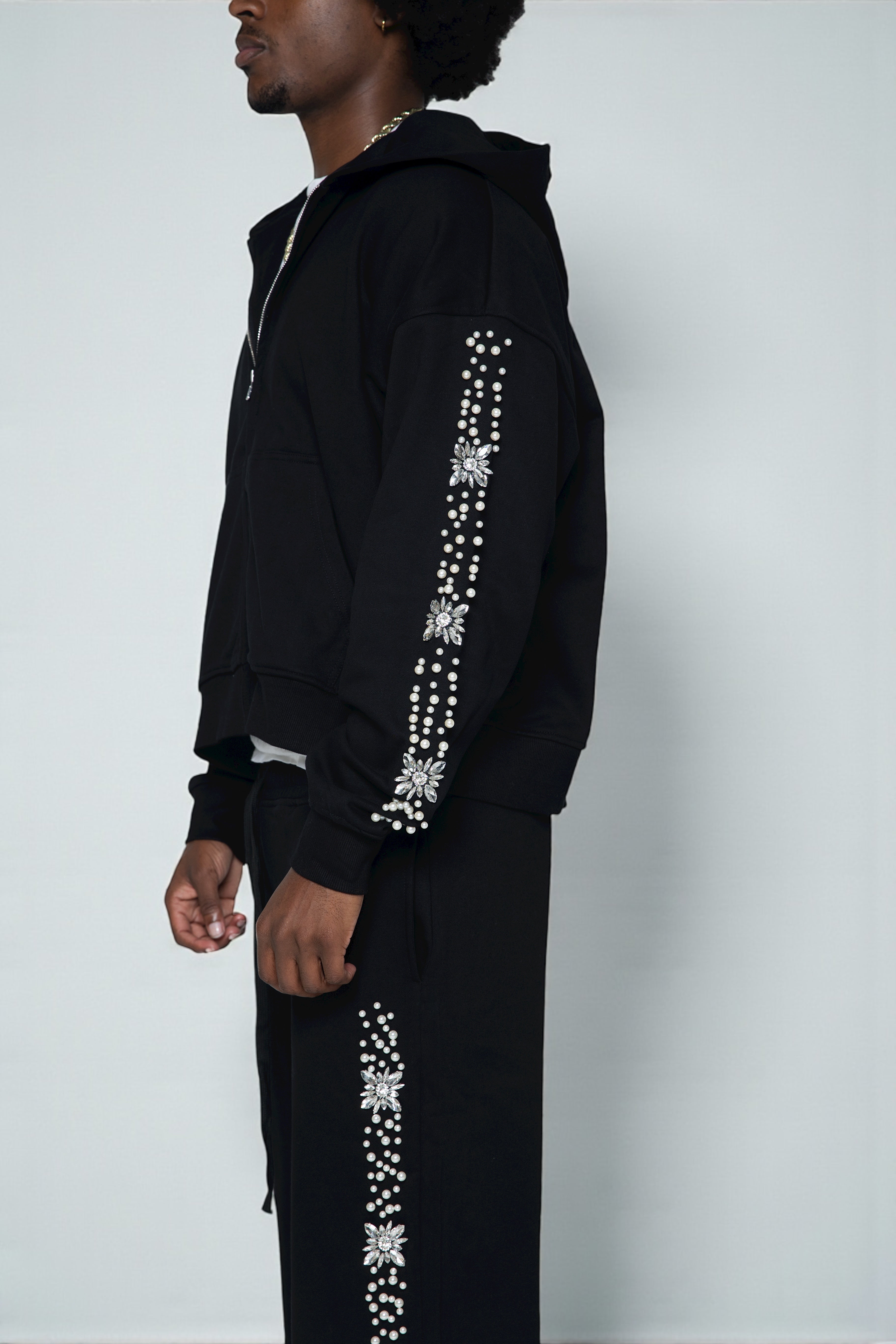 Black What The Pearl Hoodie
