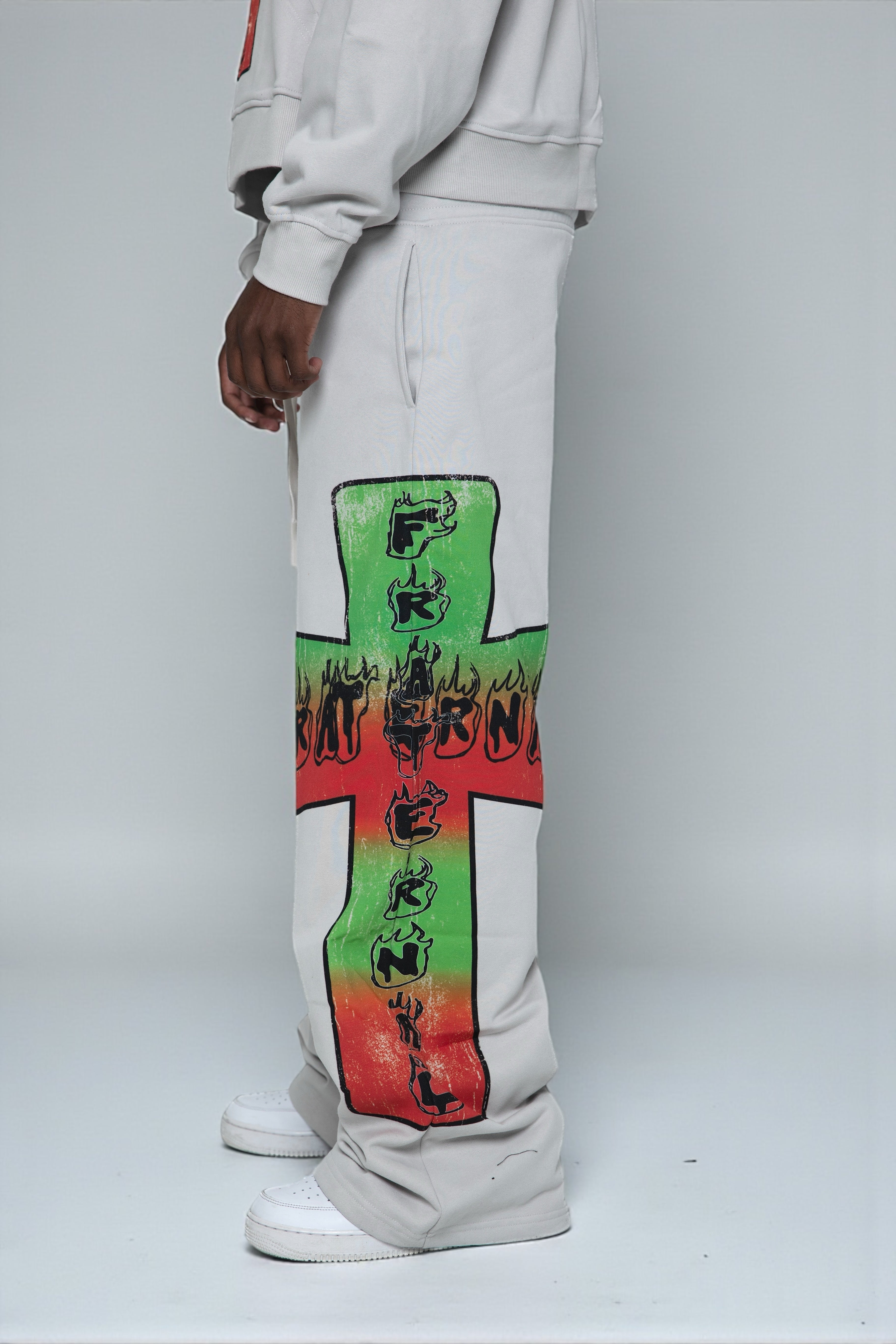 Grey Blaze Of Faith Sweatpants