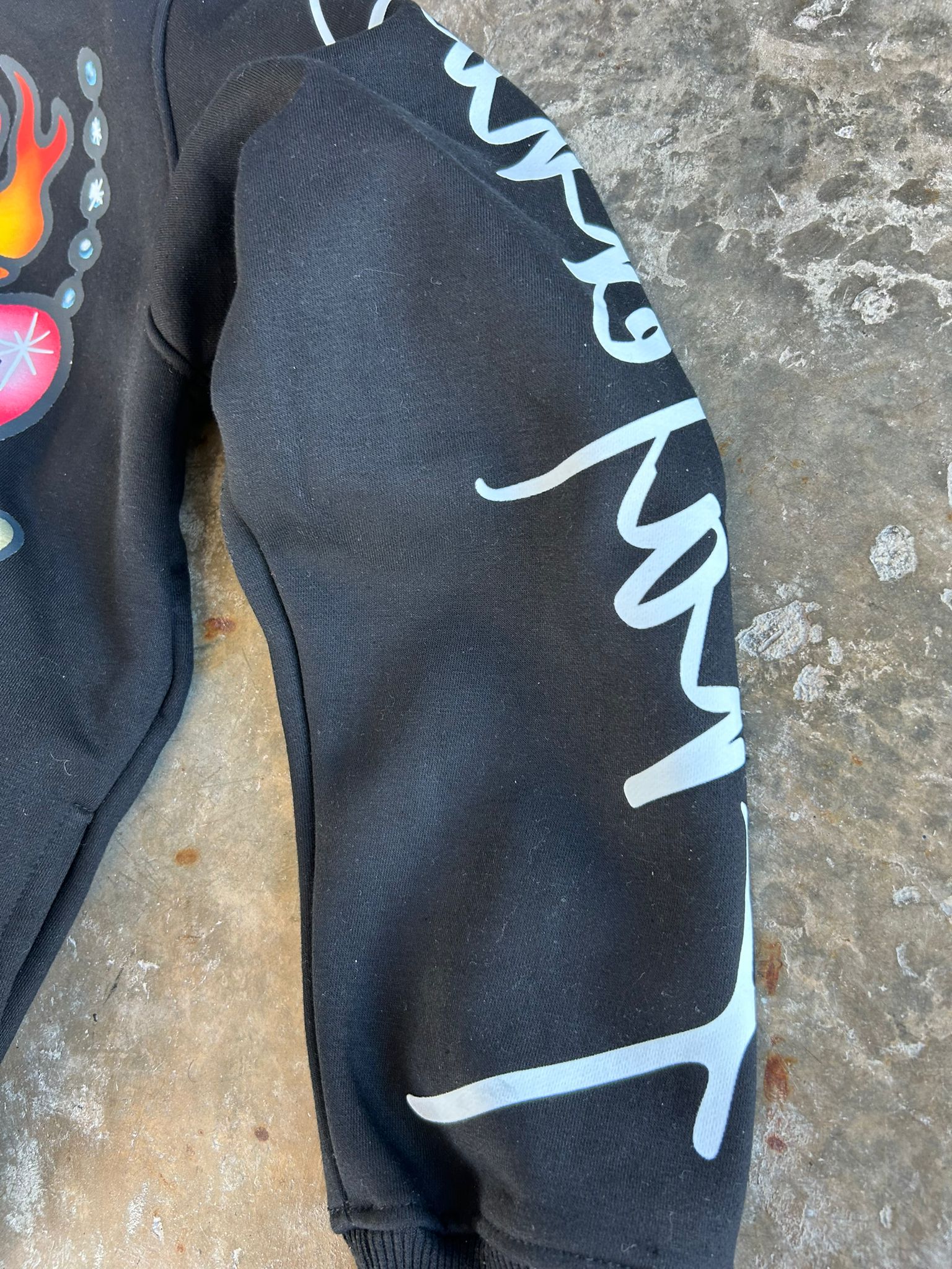 Black Childish Hearts Hoodie