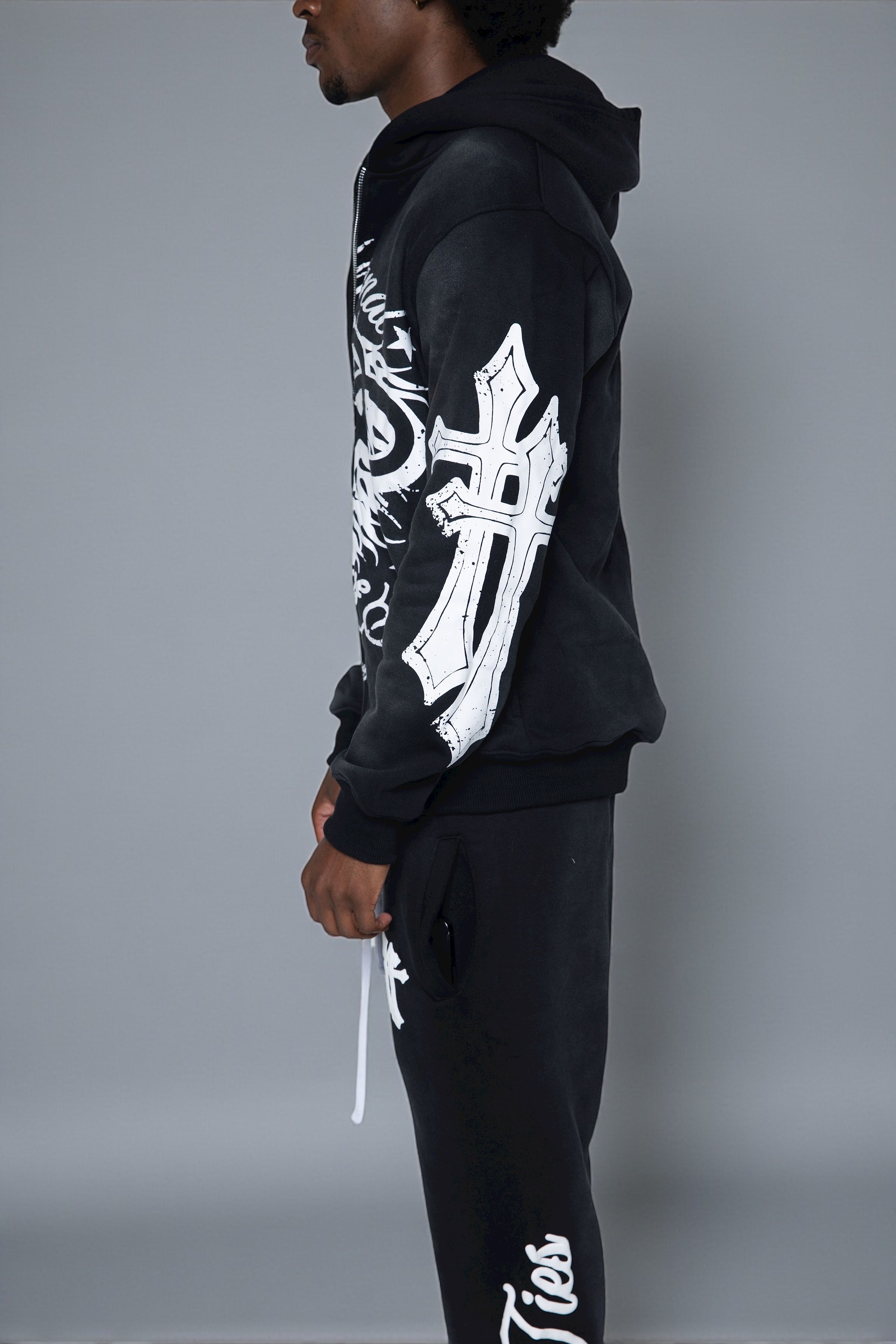 Black OG Zip-Up Hoodie