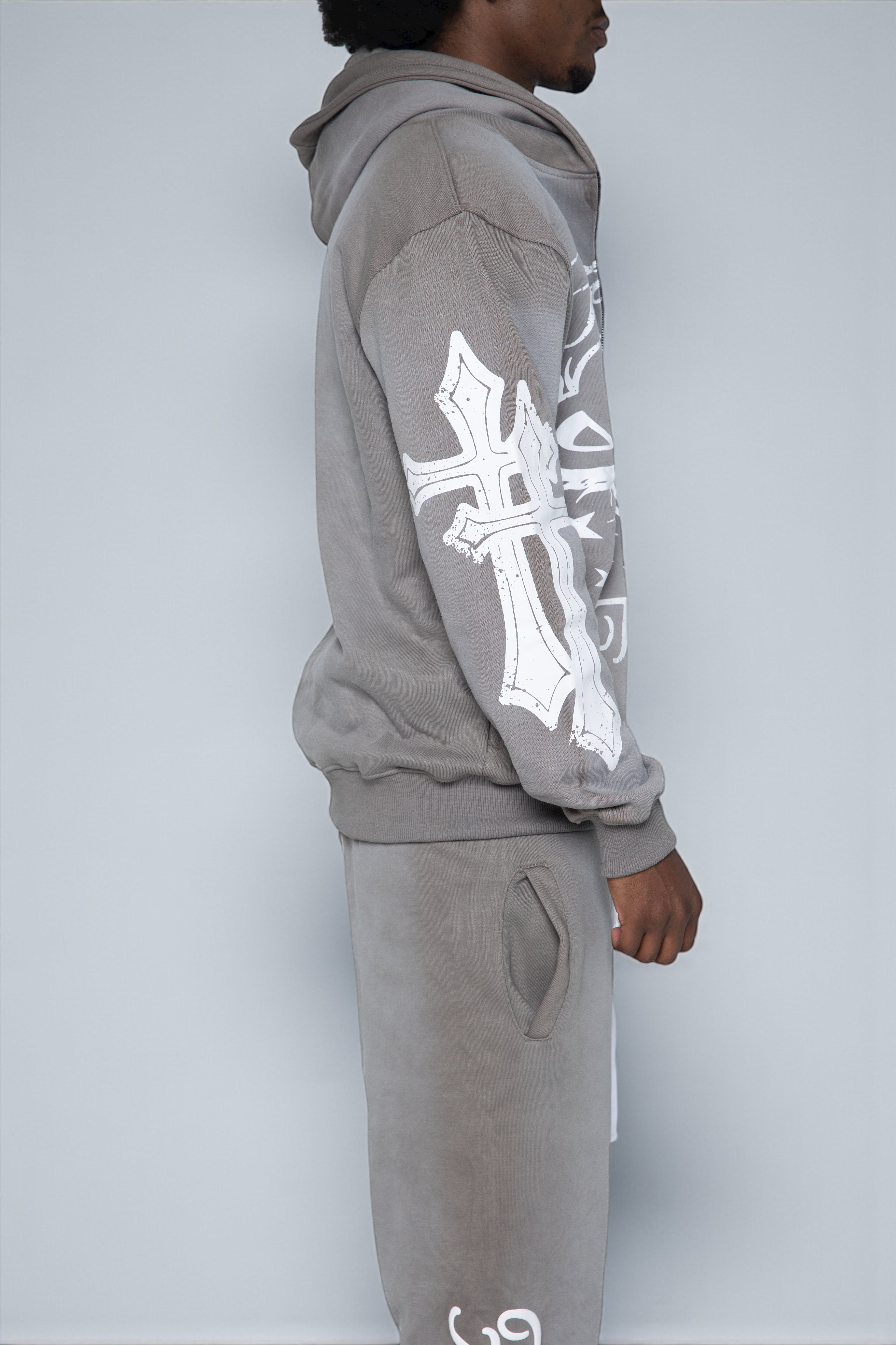 Grey OG Zip Up Hoodie