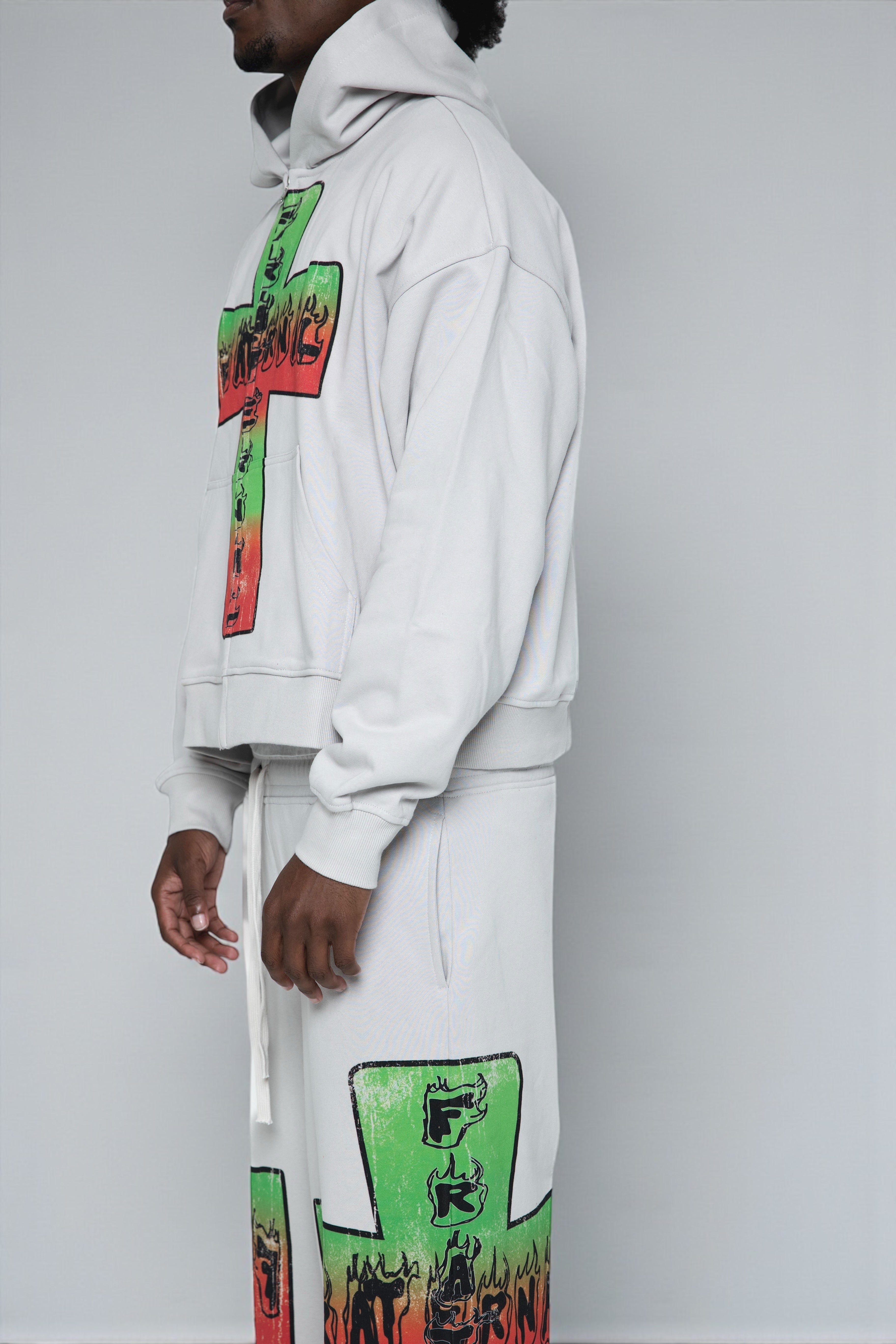 Grey Blaze Of Faith Hoodie