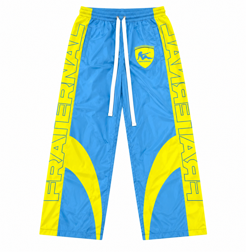 Baby Blue & Yellow Grand Prix Pants