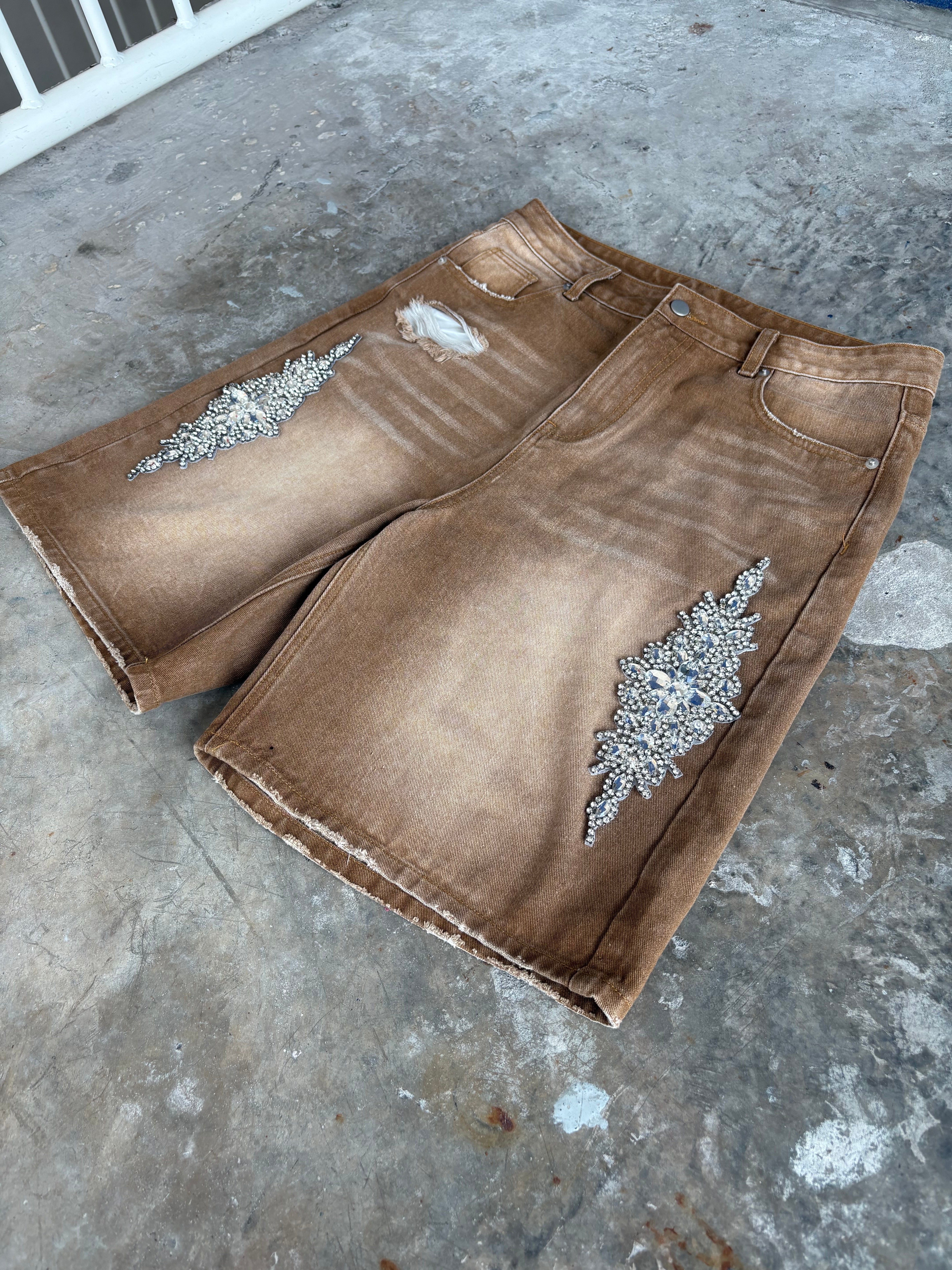 Khaki Dagger Jorts