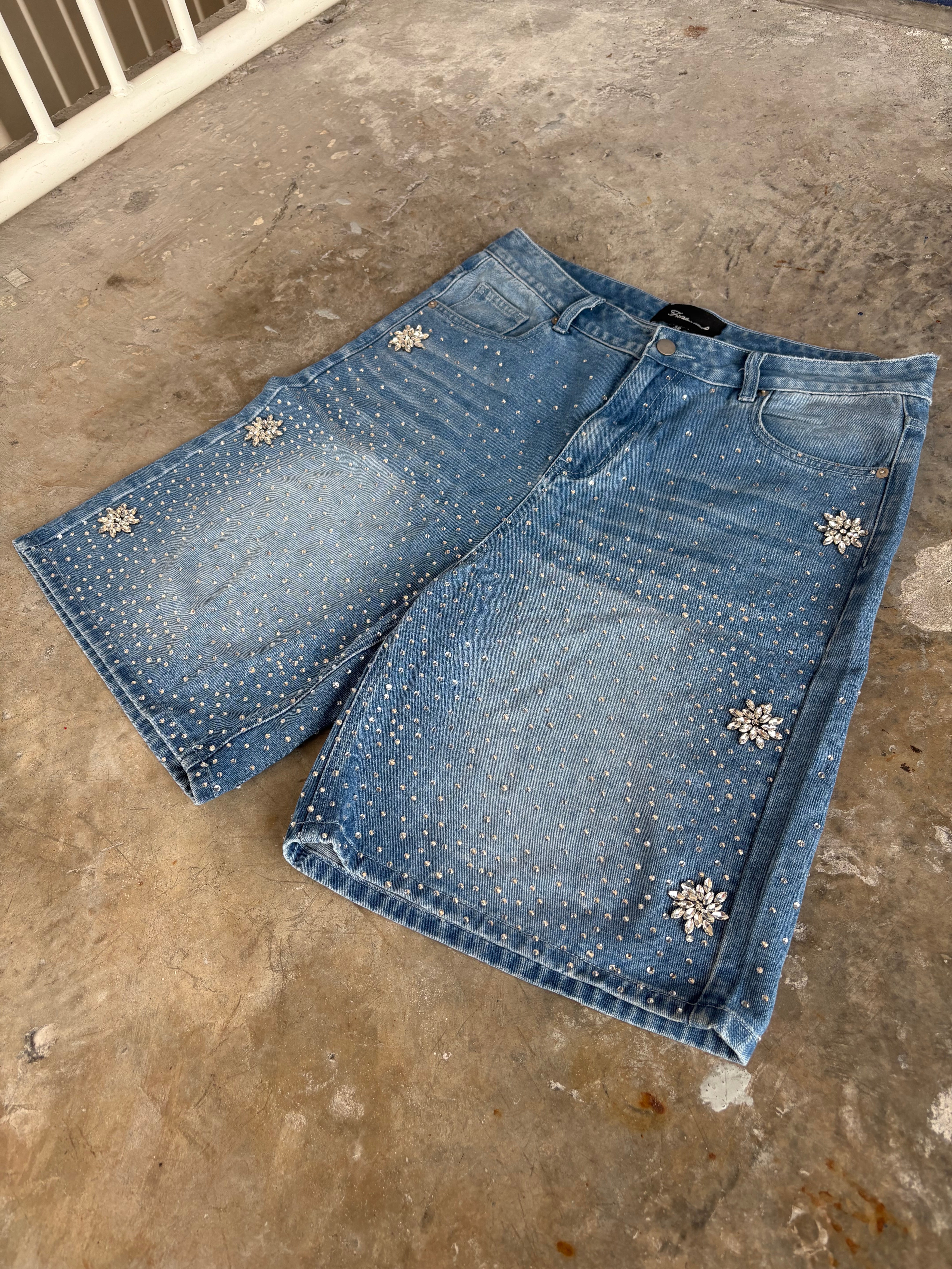 Washed Blue Astro Jorts