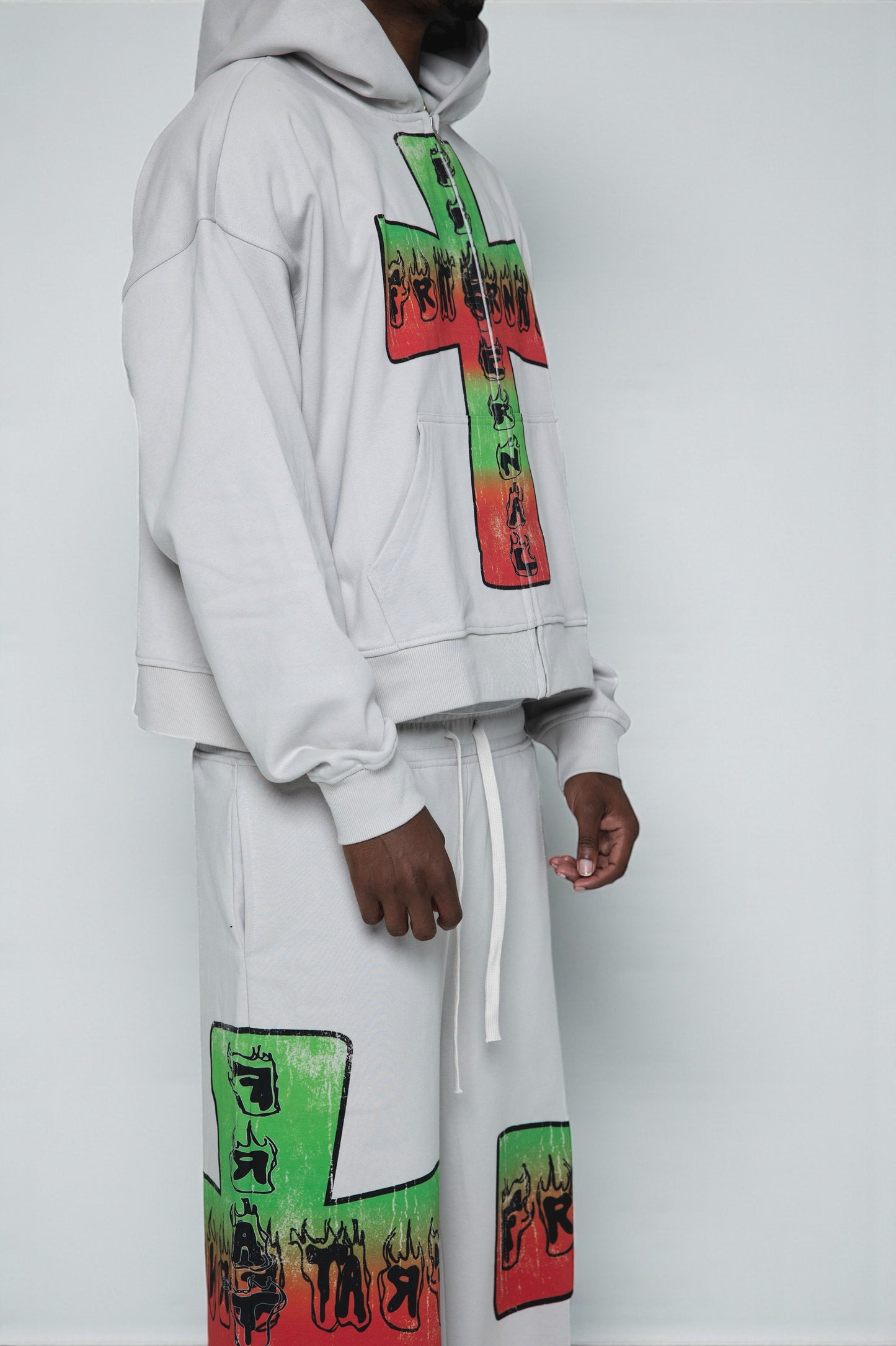 Grey Blaze Of Faith Hoodie