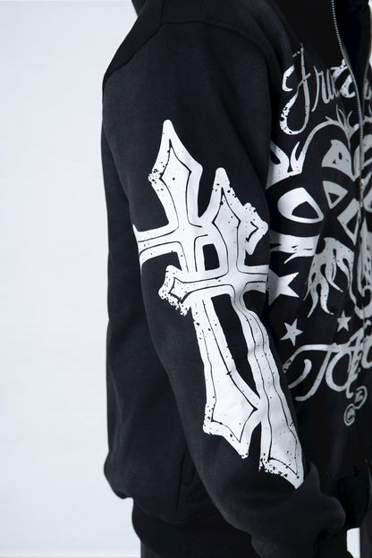 Black OG Zip-Up Hoodie