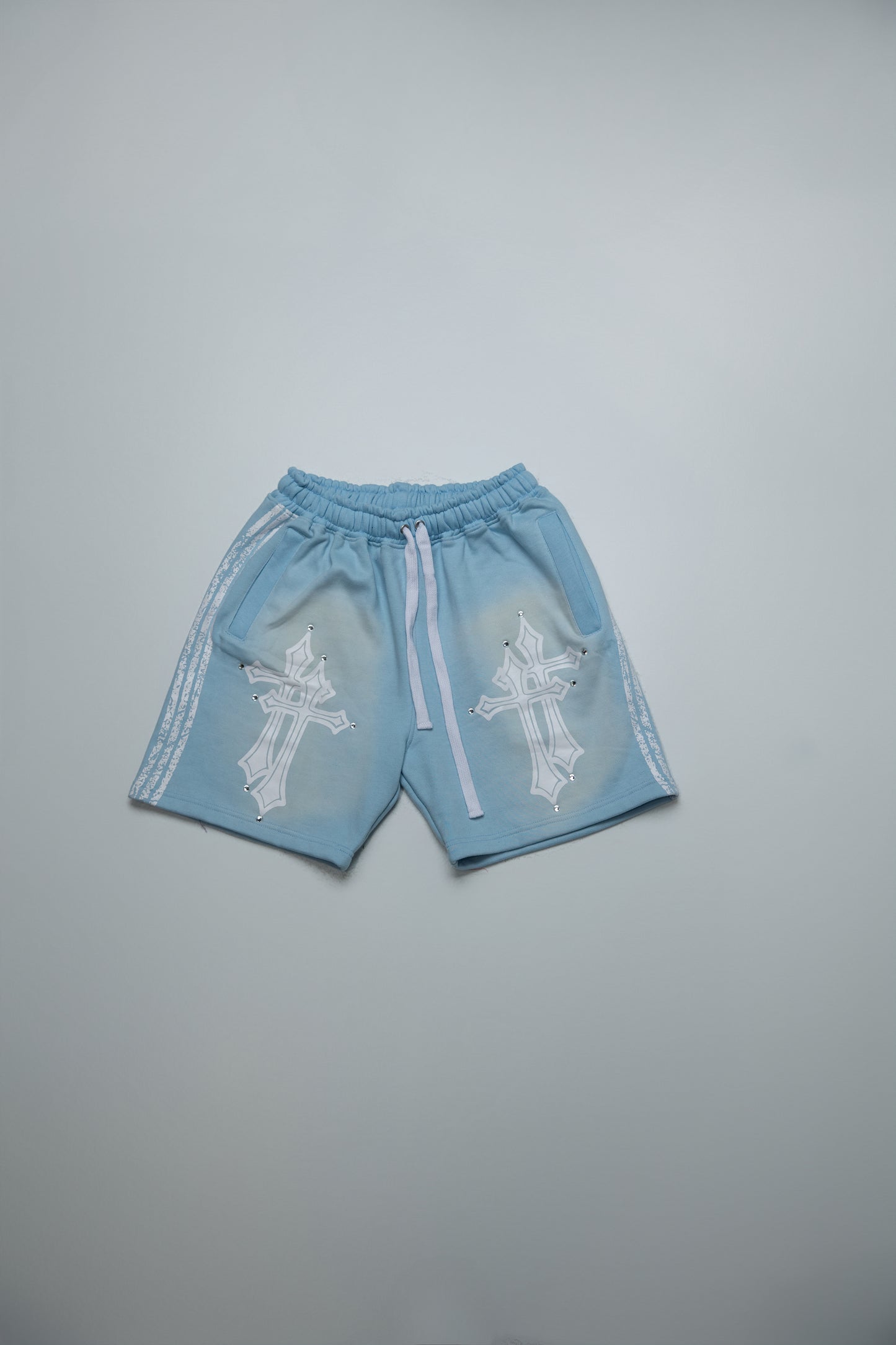 Baby Blue Double Cross Shorts