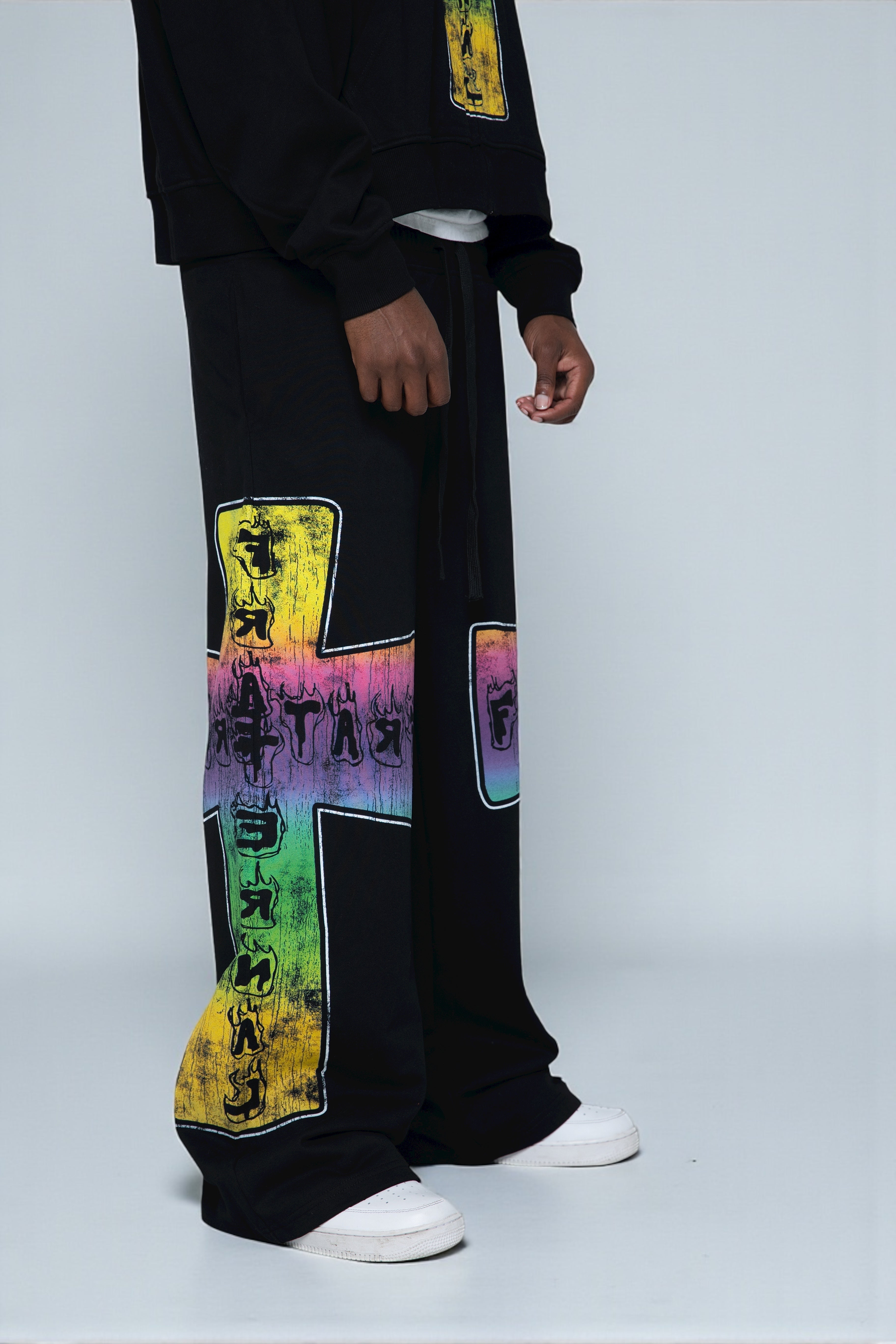 Black Blaze Of Faith Sweatpants