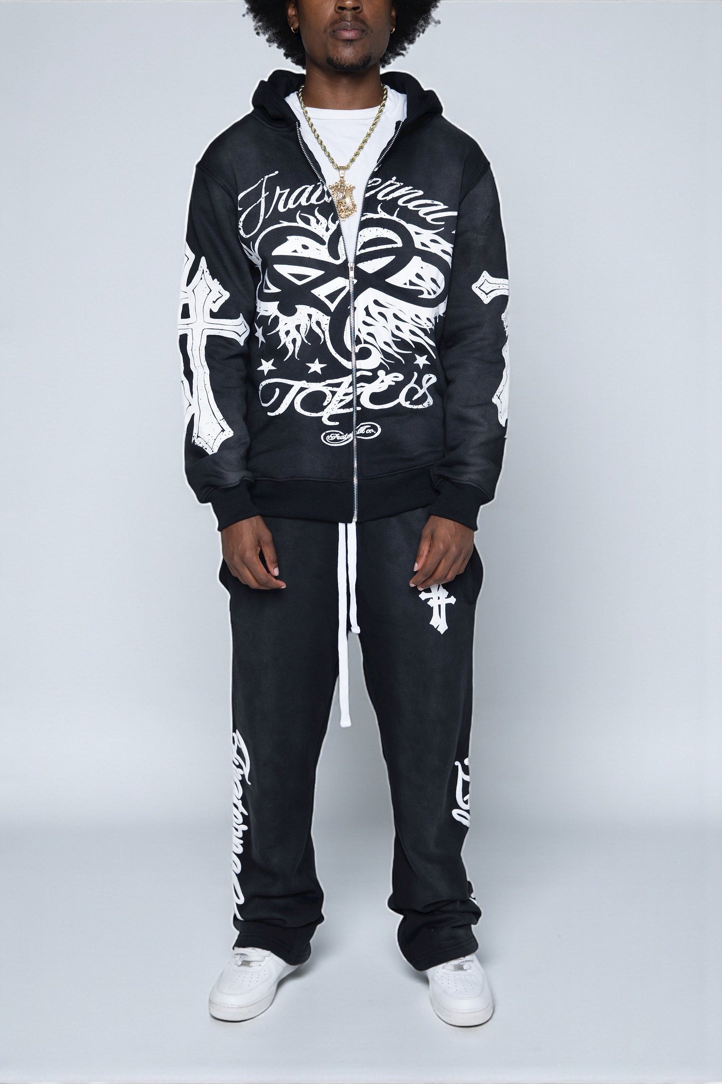 Black OG Zip-Up Hoodie