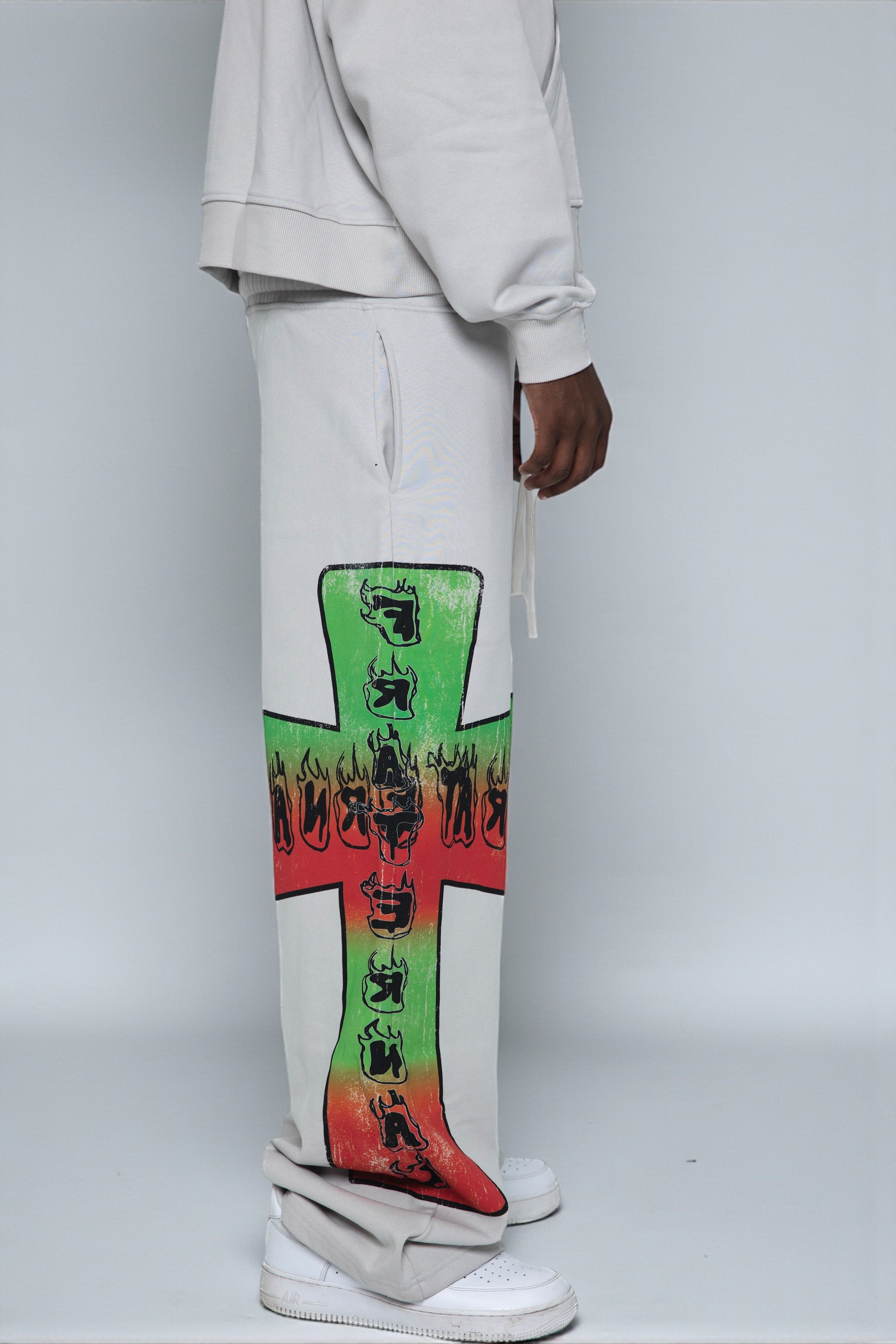 Grey Blaze Of Faith Sweatpants