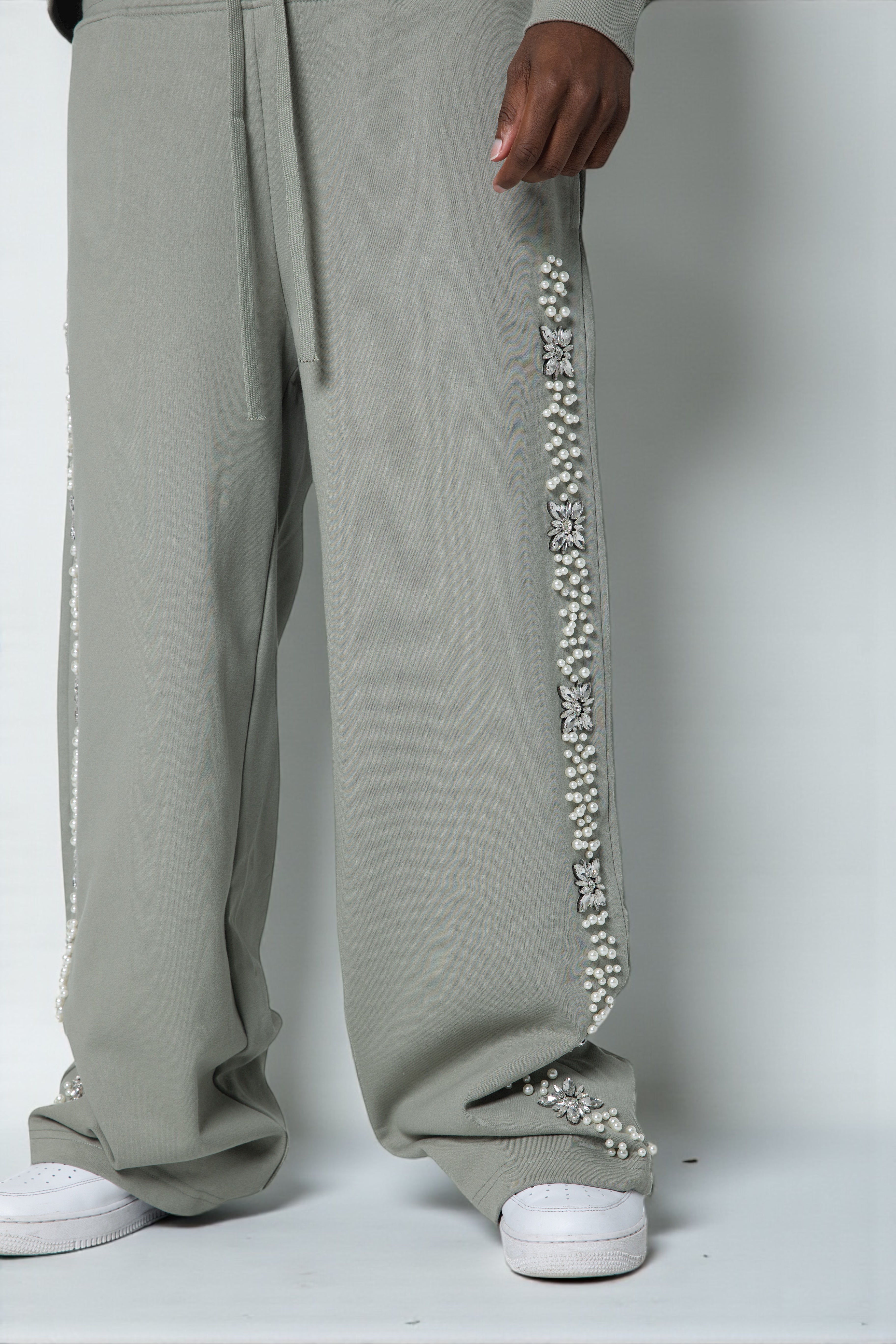 Olive What The Pearl Sweatpants