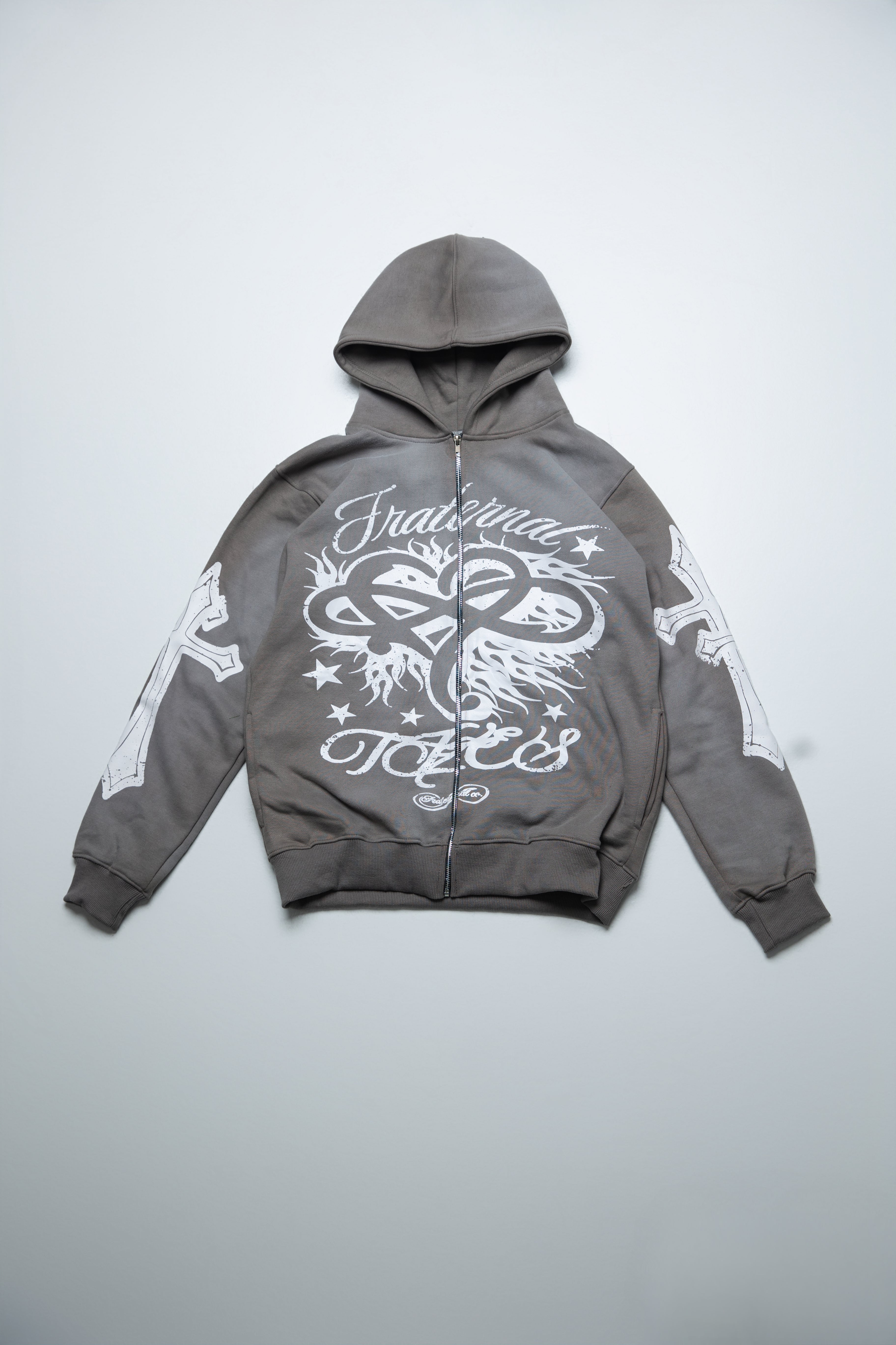 Grey OG Zip Up Hoodie
