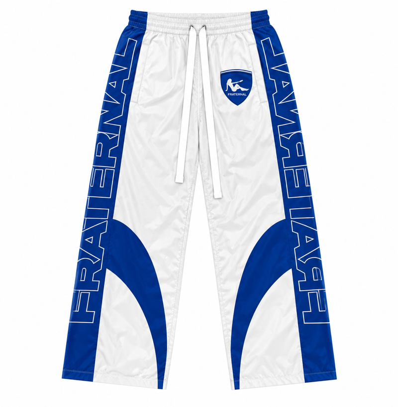 White & Blue Grand Prix Pants