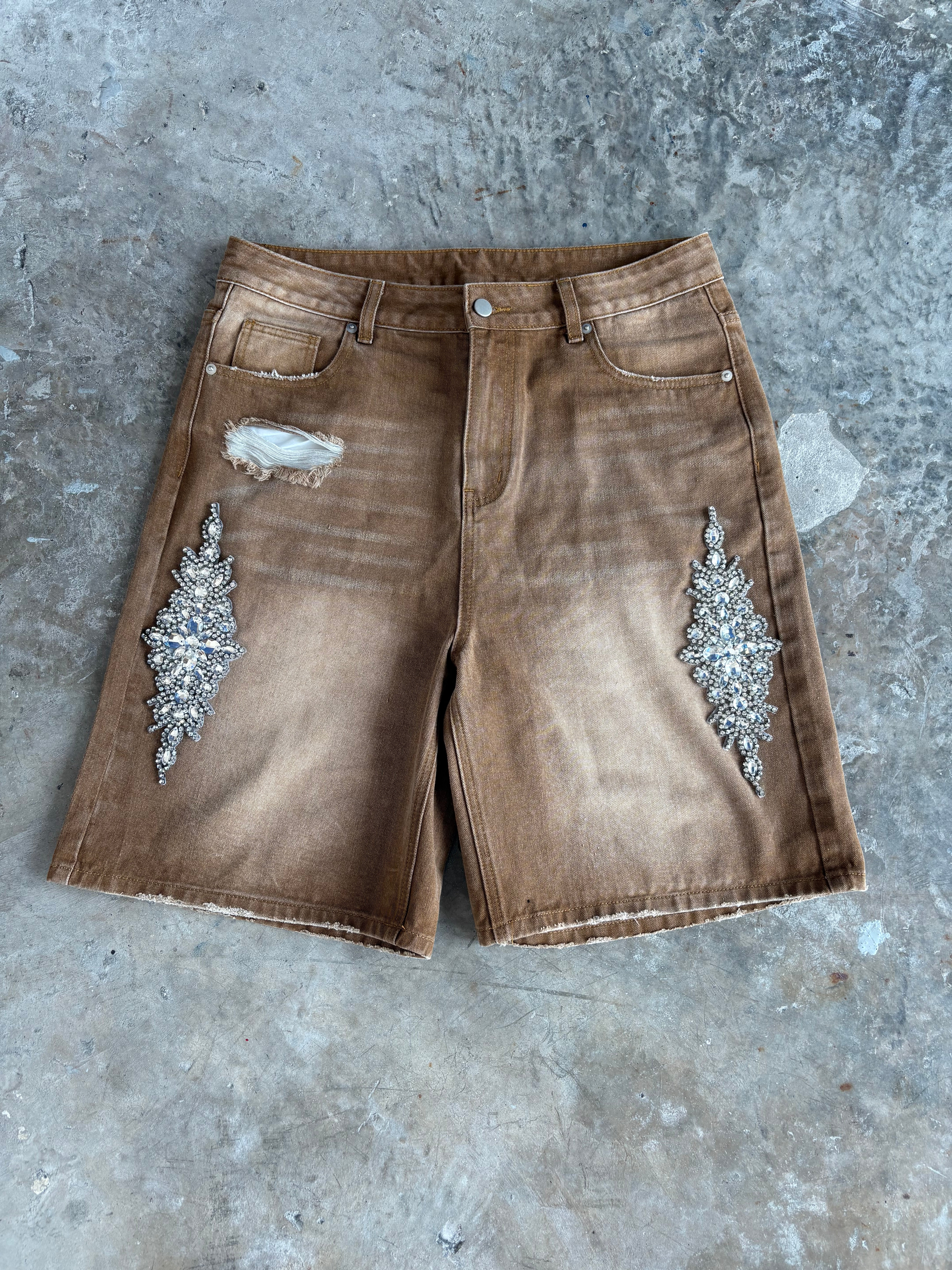 Khaki Dagger Jorts