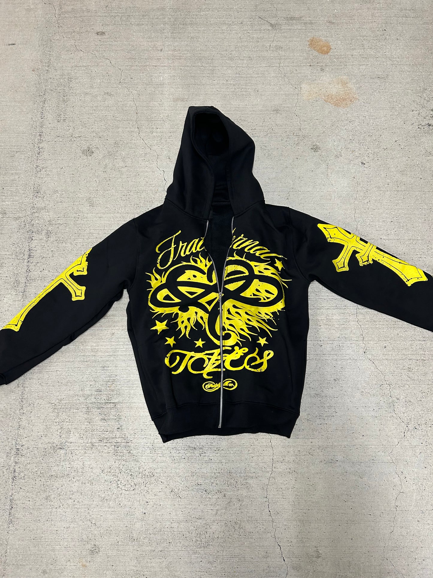 Black/Yellow OG Zip Up Hoodie