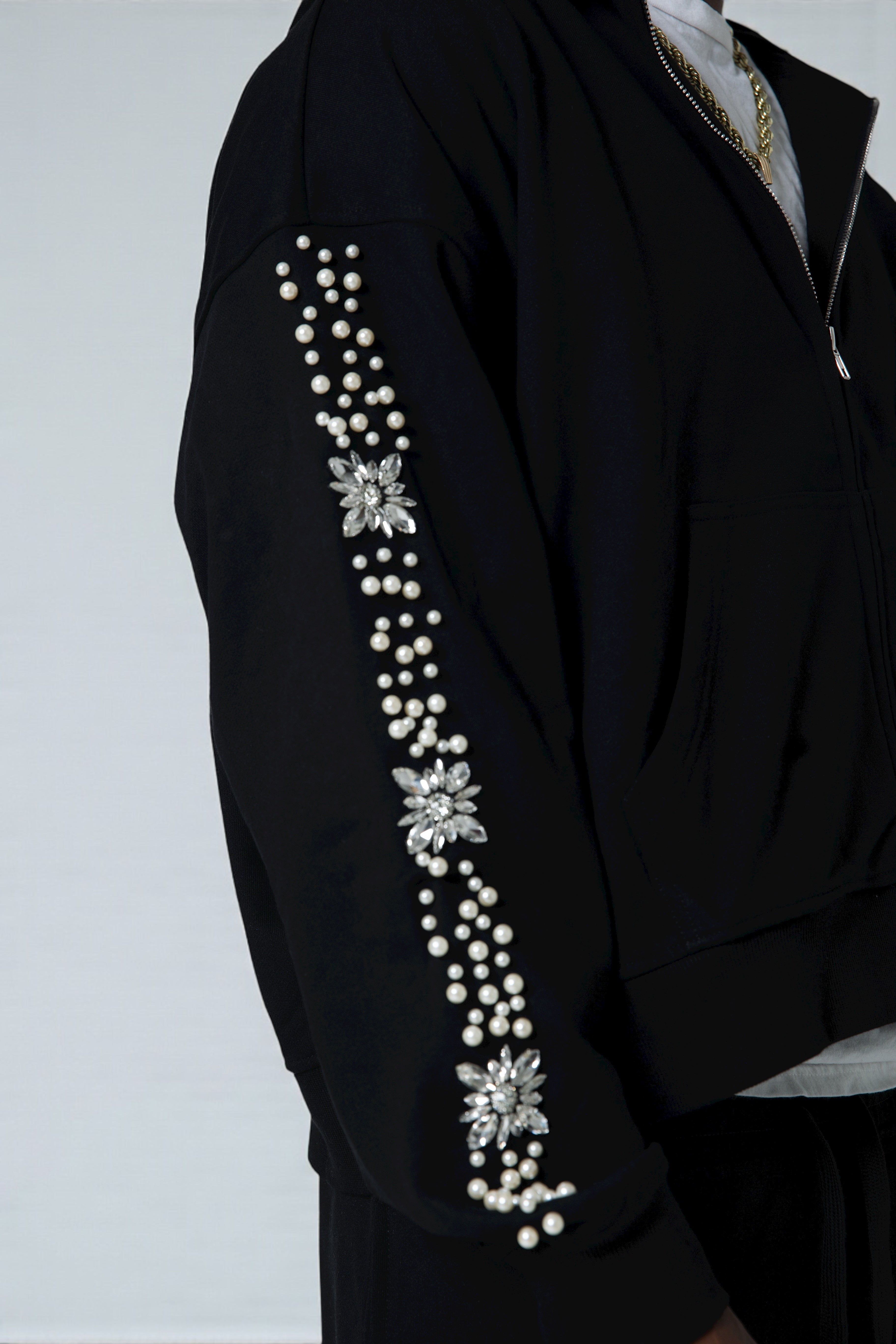 Black What The Pearl Hoodie