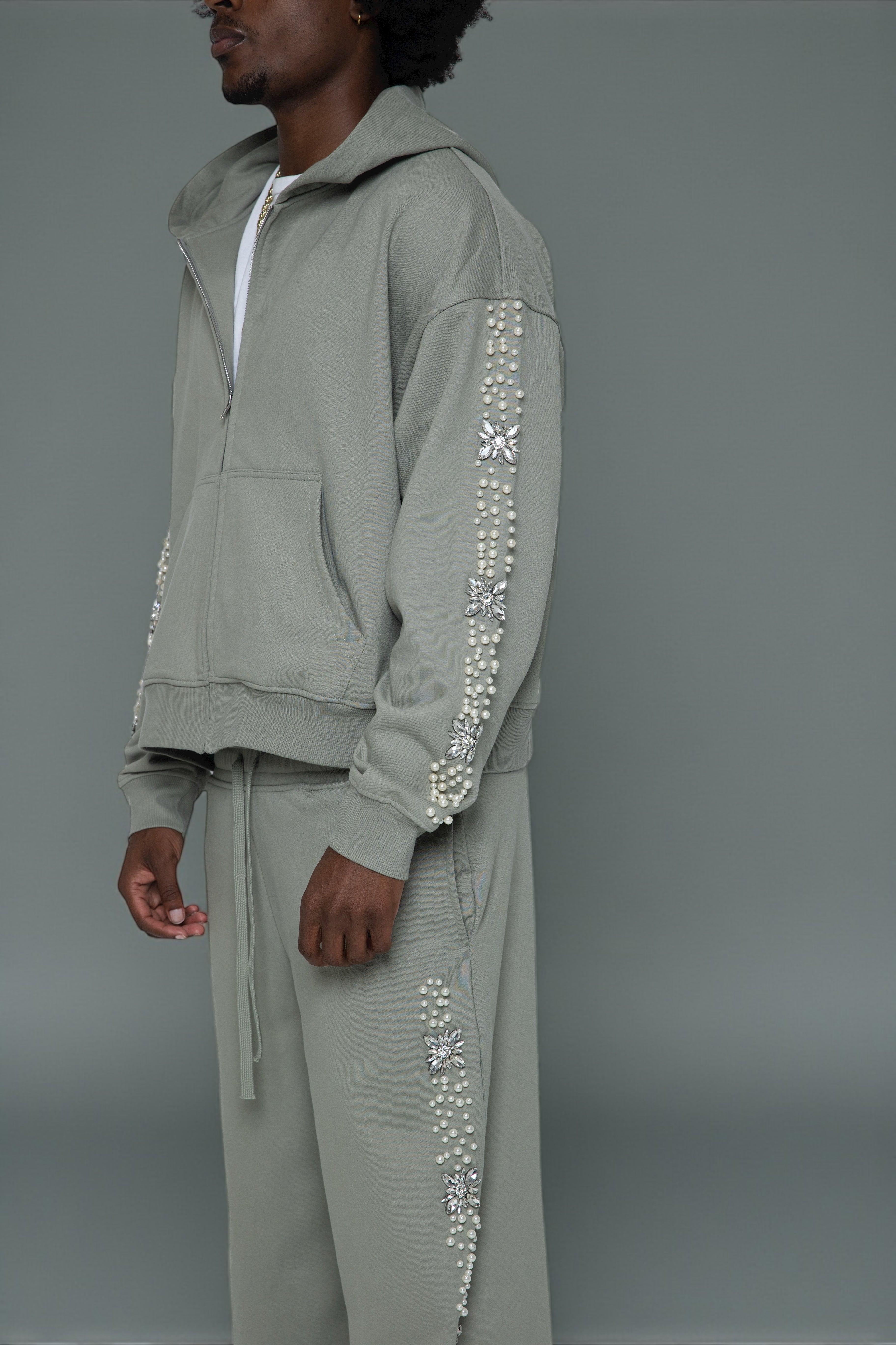 Olive What The Pearl Hoodie