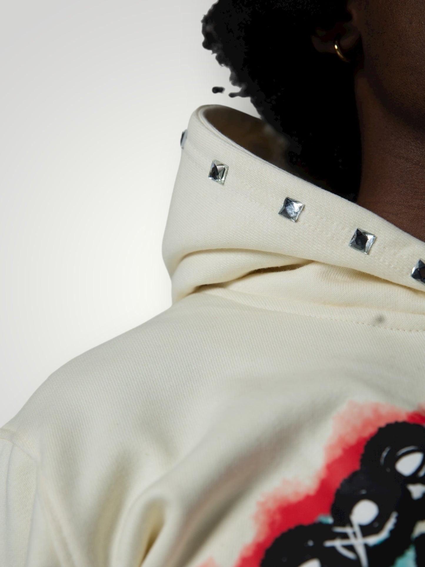 CREAM ROSARY HOODIE