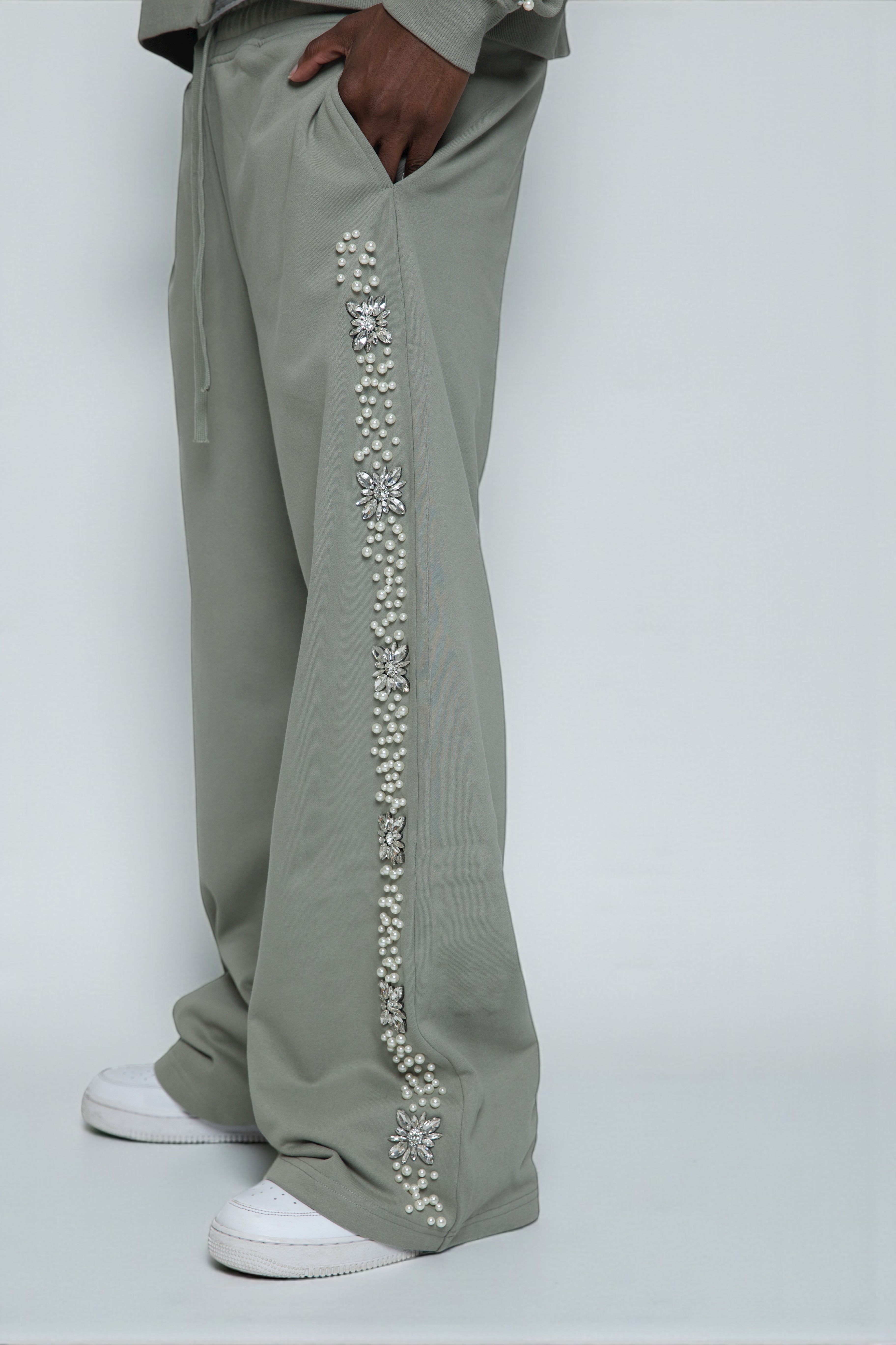 Olive What The Pearl Sweatpants