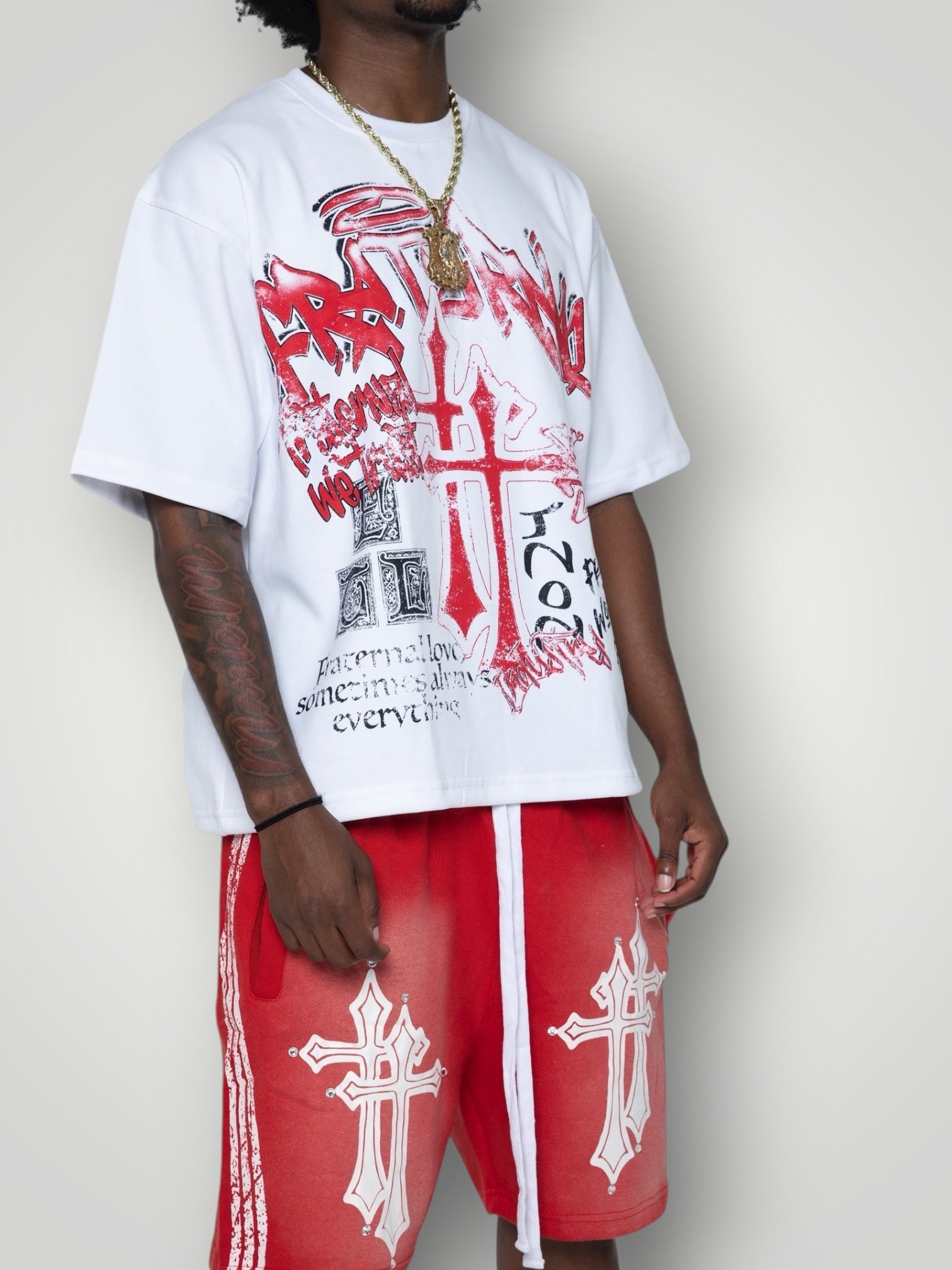 Red Double Cross Tshirt