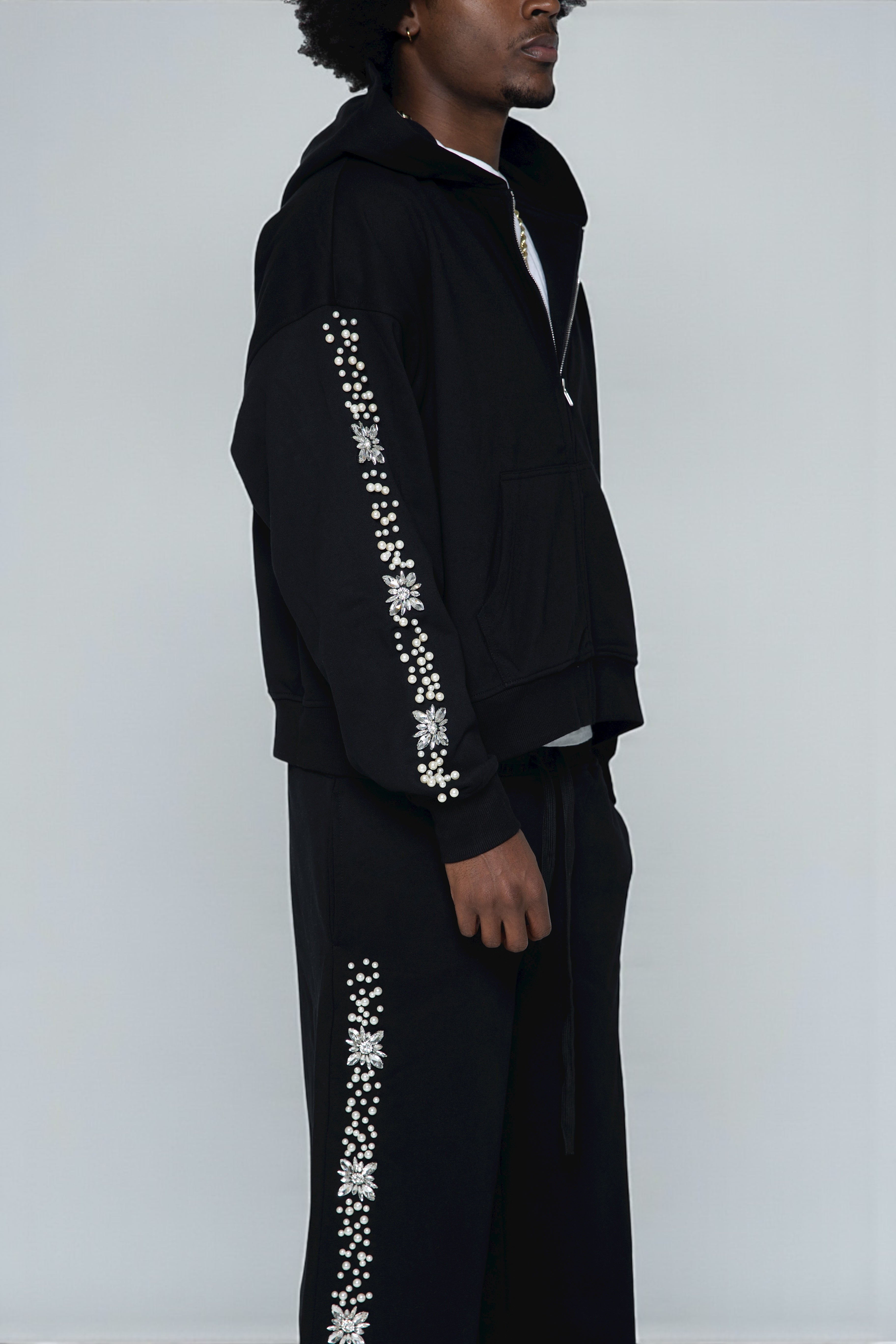 Black What The Pearl Hoodie