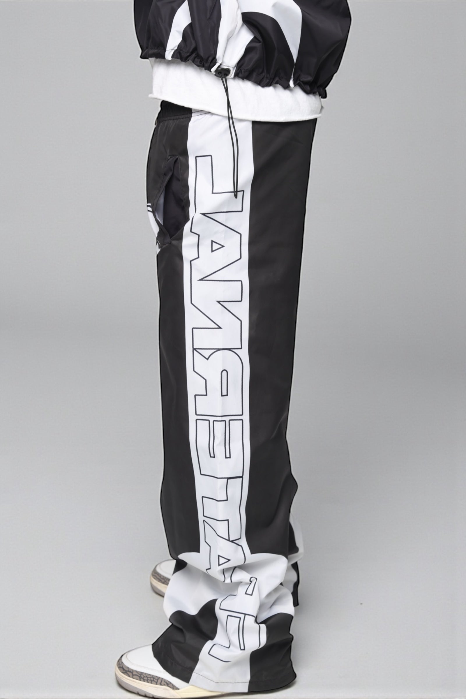 Black/White Windbreaker Pants