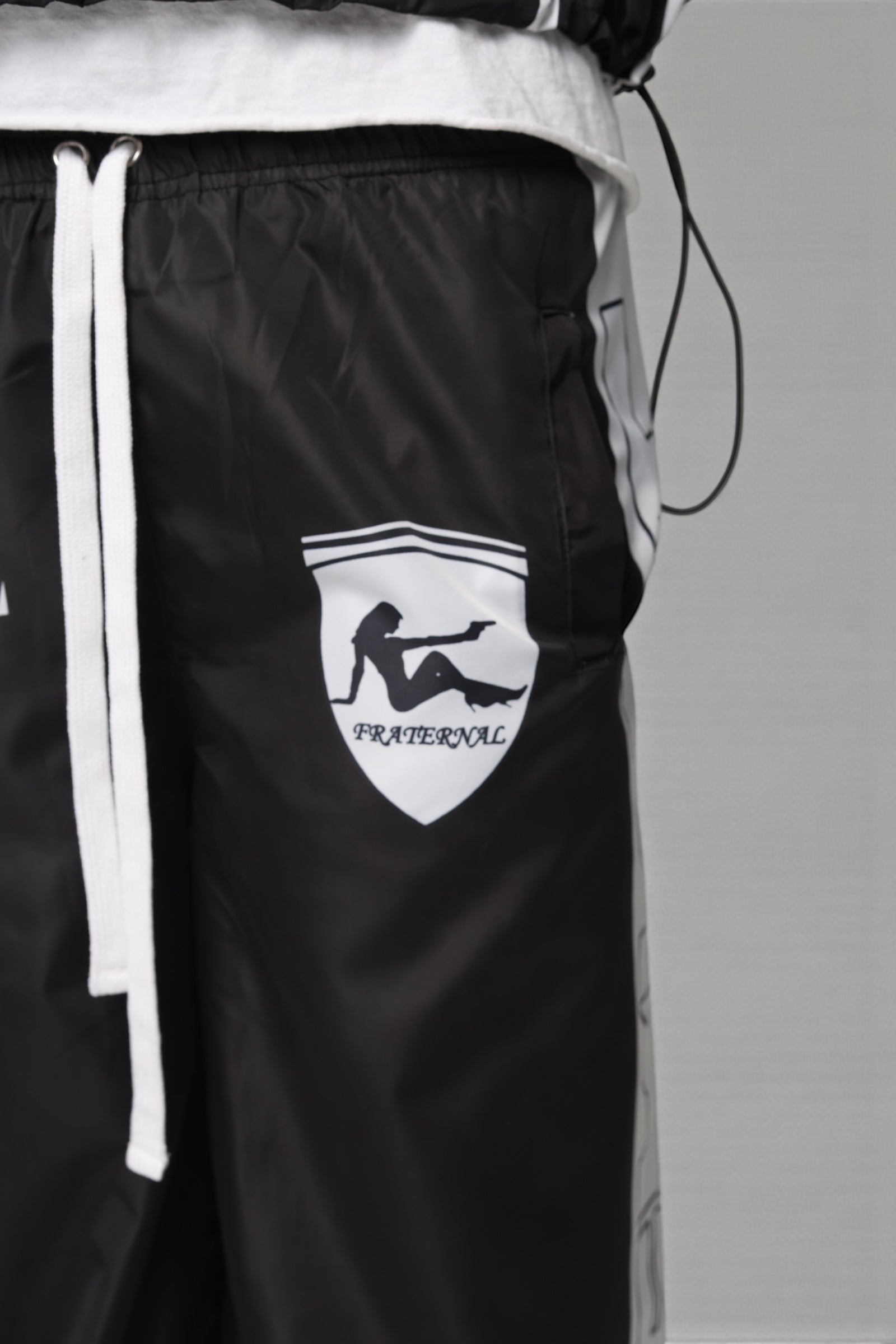 Black/White Windbreaker Pants