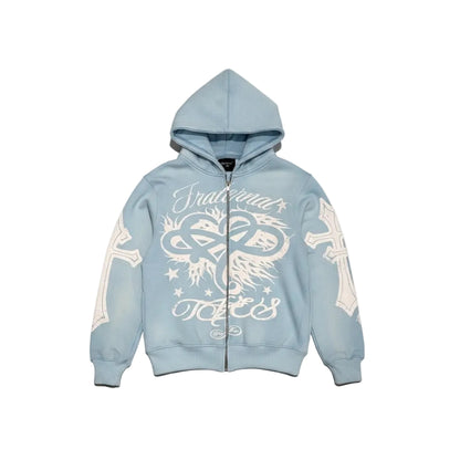 Baby Blue OG Zip Up Hoodie