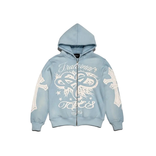 Baby Blue OG Zip Up Hoodie
