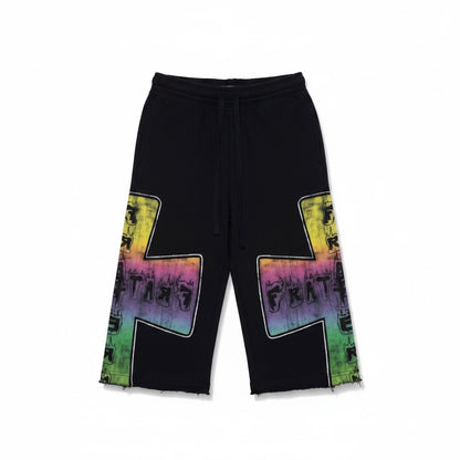 Black Blaze Of Faith 3 Quarter Shorts