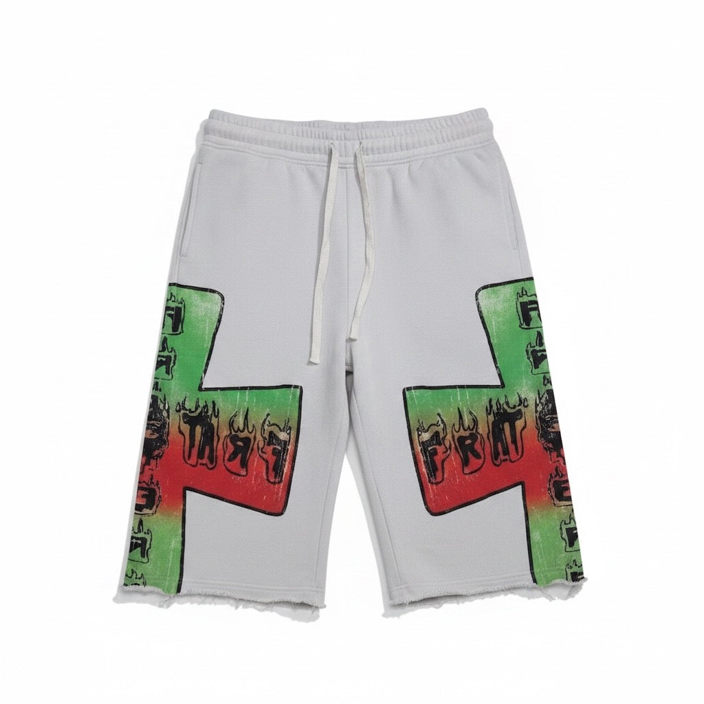Grey Blaze Of Faith 3 Quarter Shorts