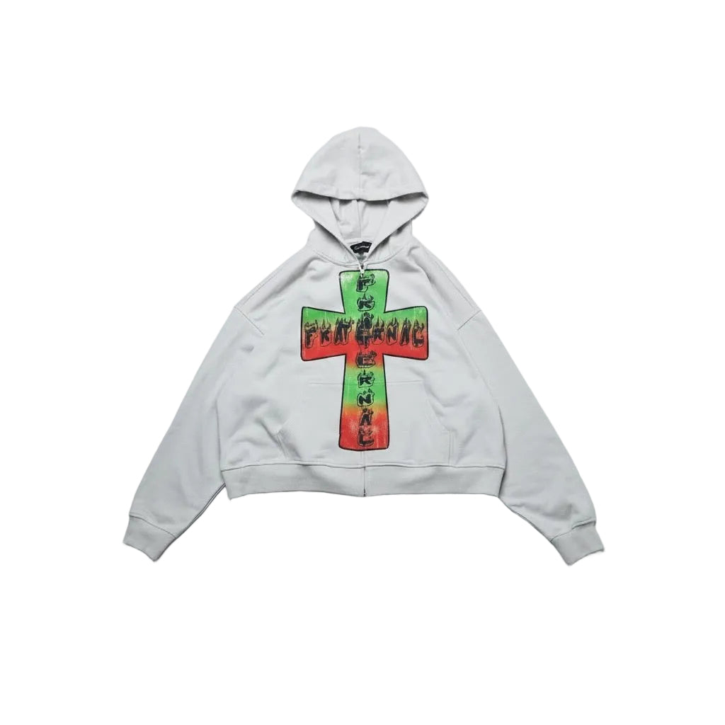 Grey Blaze Of Faith Hoodie