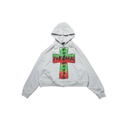 Grey Blaze Of Faith Hoodie