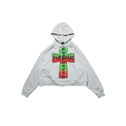 Grey Blaze Of Faith Hoodie