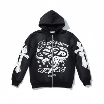 Black OG Zip-Up Hoodie