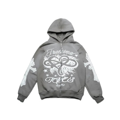 Grey OG Zip Up Hoodie