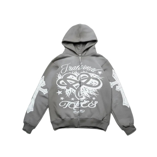 Grey OG Zip Up Hoodie
