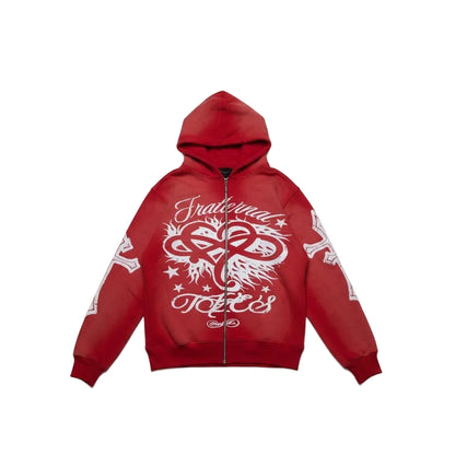 Red OG Zip-Up Hoodie