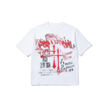 Red Double Cross Tshirt