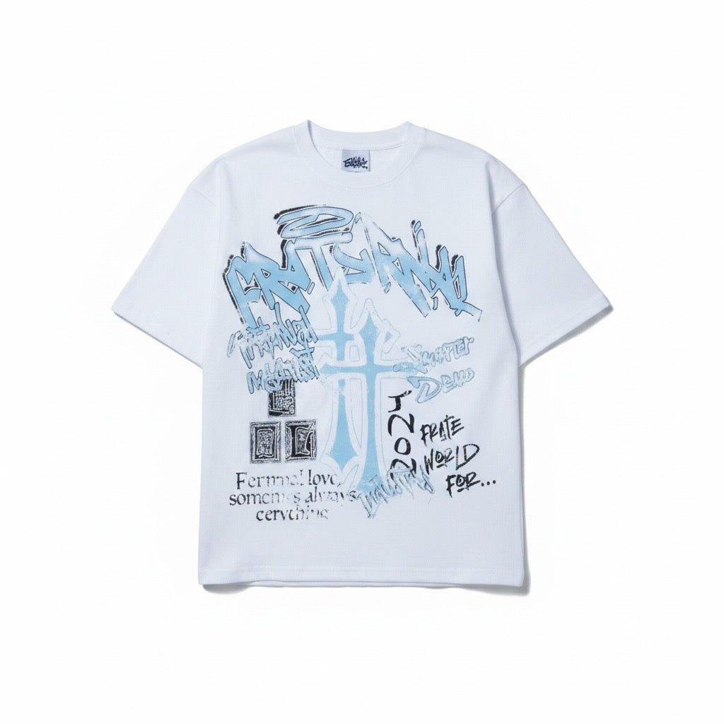 Baby Blue Double Cross TShirt